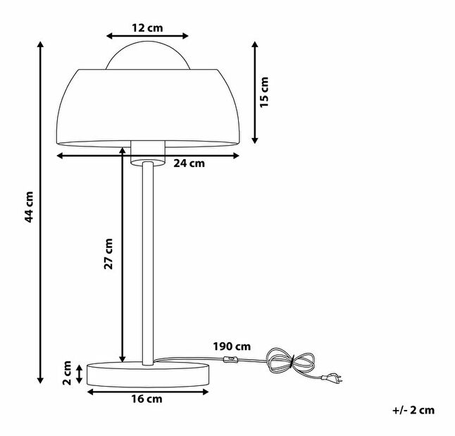 Stolní lampa Seneca (stříbrná)