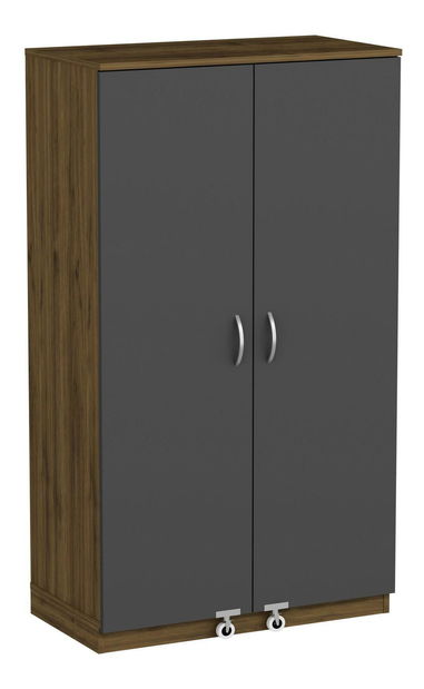 Šatní skříň Passek (ořech + antracit)