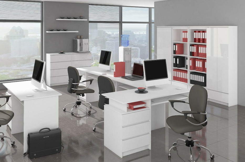 Regál Ravindra (bílá + bílý lesk)