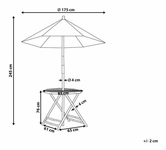 Zahradní stůl Molza (přírodní)