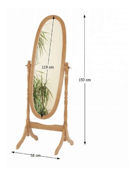 Stojanové zrcadlo Zumbra (dub) 