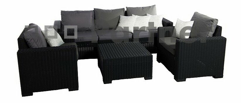 Zahradní nábytek California antracit (um. ratan) *polštářky zad ZDARMA