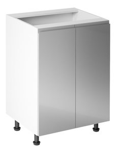 Dolní kuchyňská skříňka D602F Aurellia (bílá + lesk šedý)