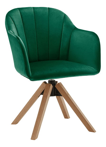 Kancelářské křeslo Daine (buk + smaragdová)