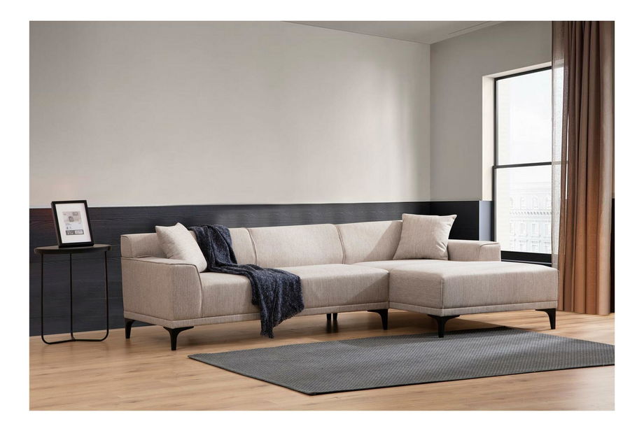 Rohová sedačka Petrafonzo (P) (bílá + černá)