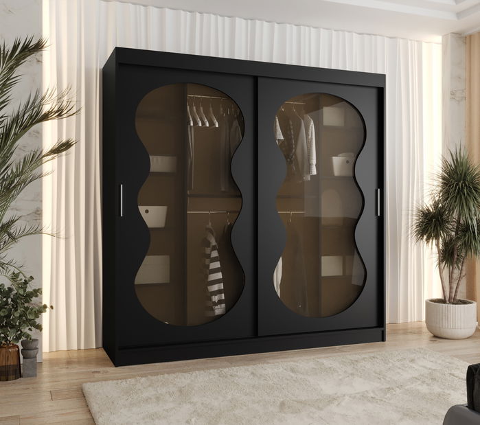 Šatní skříň 200 cm Boomer 3 (černá)