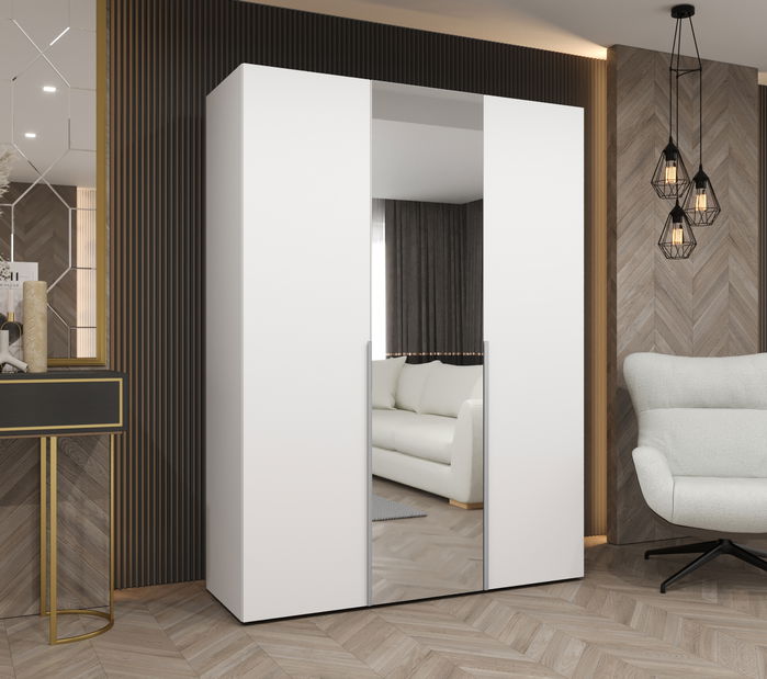 Šatní skříň 150 cm Alice 2 (bílá + kašmír)