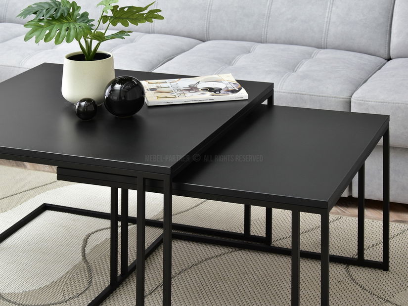 Set 2 konferenčních stolků Destapamos (černá)