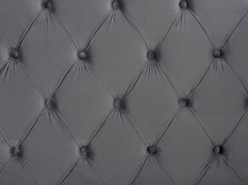 Manželská postel 160 cm ATREY (polyester) (šedá) (s roštem)