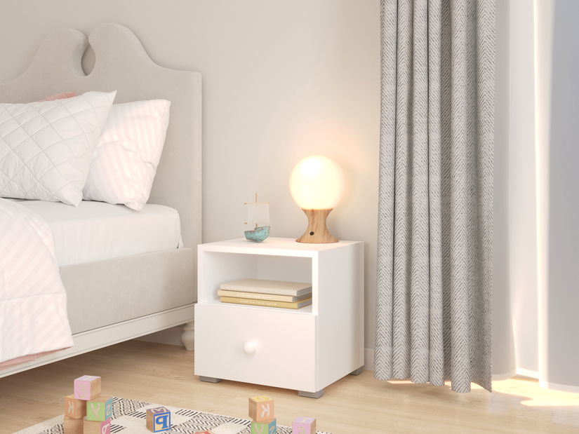 Noční stolek Effie (bílá)
