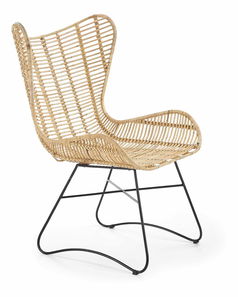 Křeslo Imogene (přírodní + černá)