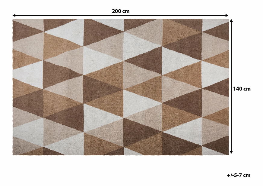 Koberec 140 cm Xan (zlatohnědá)