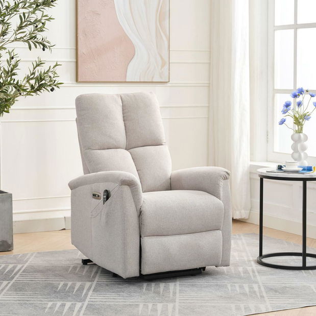 Polohovací křeslo Tesalureza (krémová)