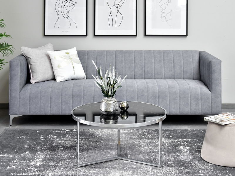 Konferenční stolek Natol (černá + chromová)