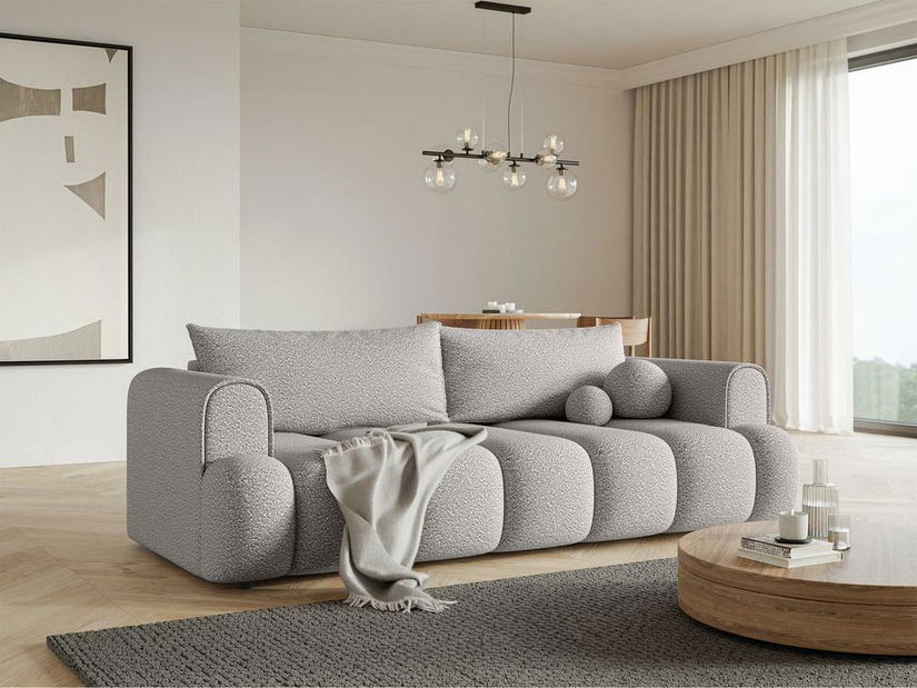 Pohovka trojsedačka Didier (světle šedá + černá)