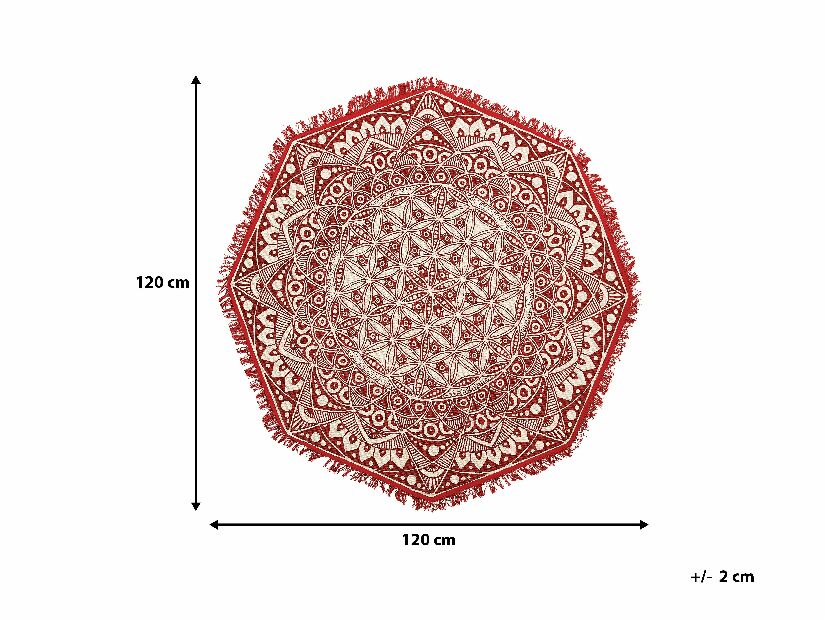 Koberec 120 cm Mezina (červená)