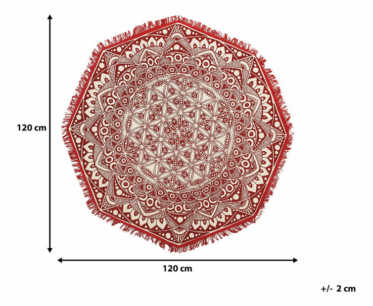 Koberec 120 cm Mezina (červená)