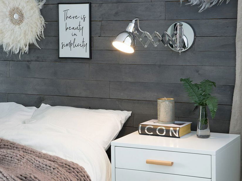 Nástěnná lampa Hidalgo (stříbrná)