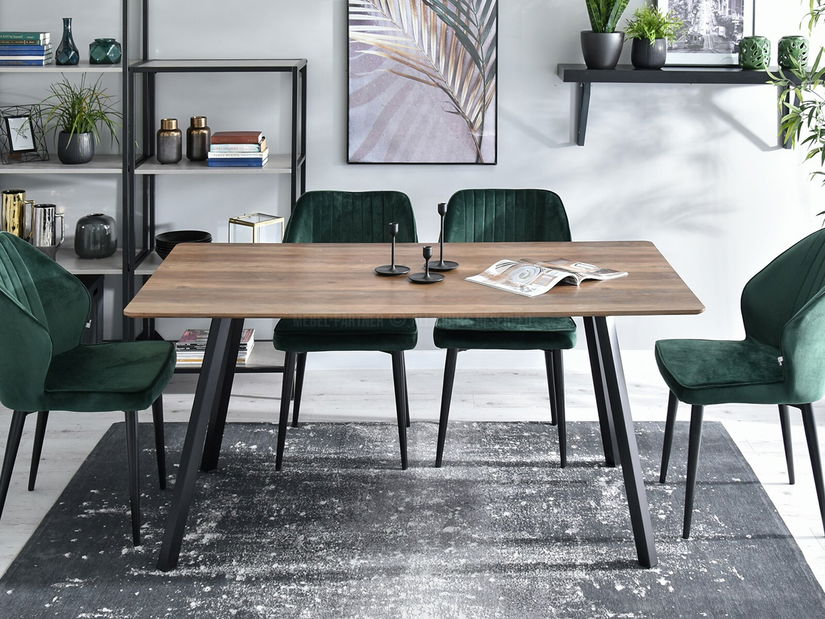 Jídelní stůl Totto (ořech + černá)