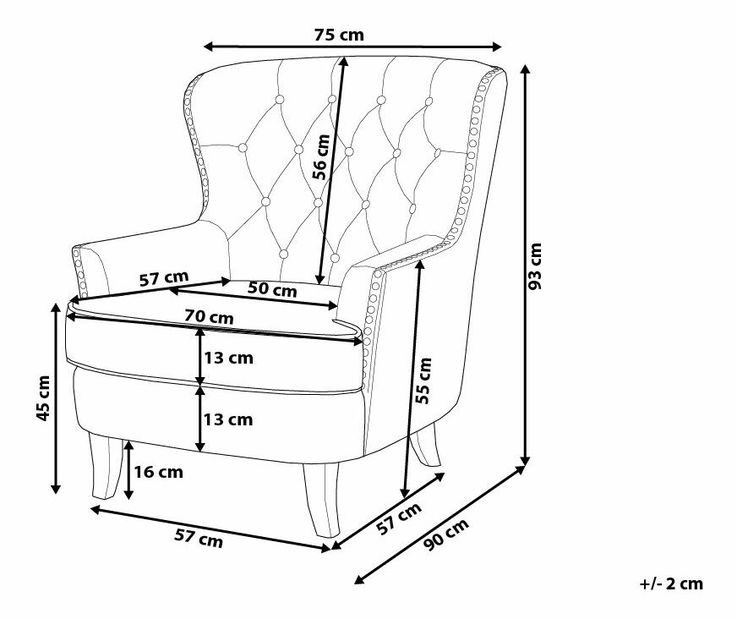 Křeslo ušák Vaner (béžová)