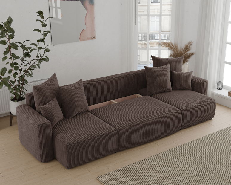 Rohová sedačka Denia U (čokoládová) (P)
