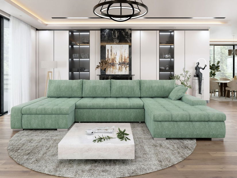 Rohová sedací souprava Carmine (mátová)