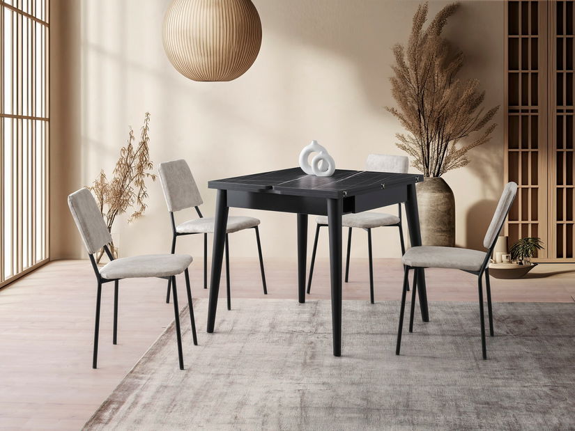 Rozkládací jídelní stůl Totento (černá)