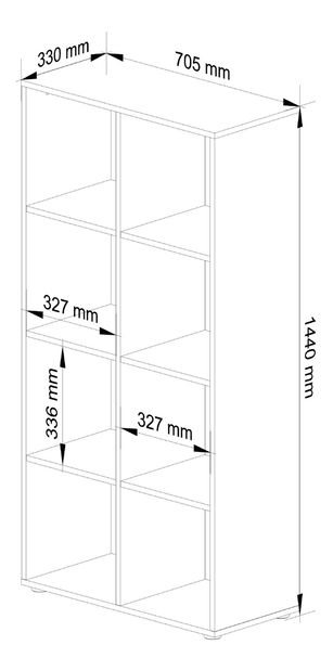 Regál Questa II (bílá)