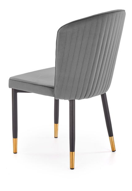 Jídelní židle Krakury (tmavě šedá + černá + zlatá)