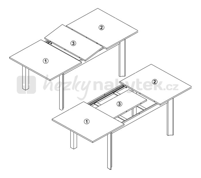 Jídelní stůl BRW Alevil STO/8/14 (pro 6 až 8 osob)