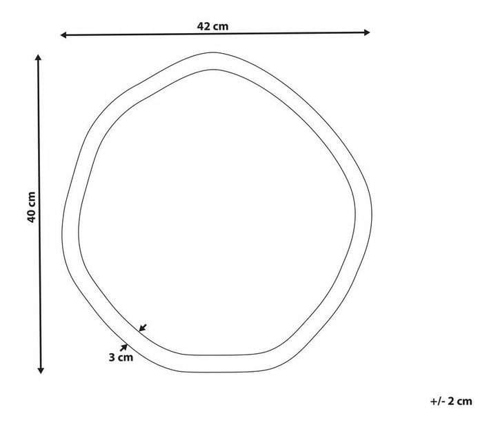 Nástěnné zrcadlo Amare (zlatá)