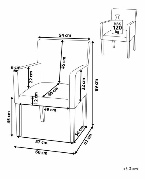 Jídelní židle ROCKY (textil) (šedá)