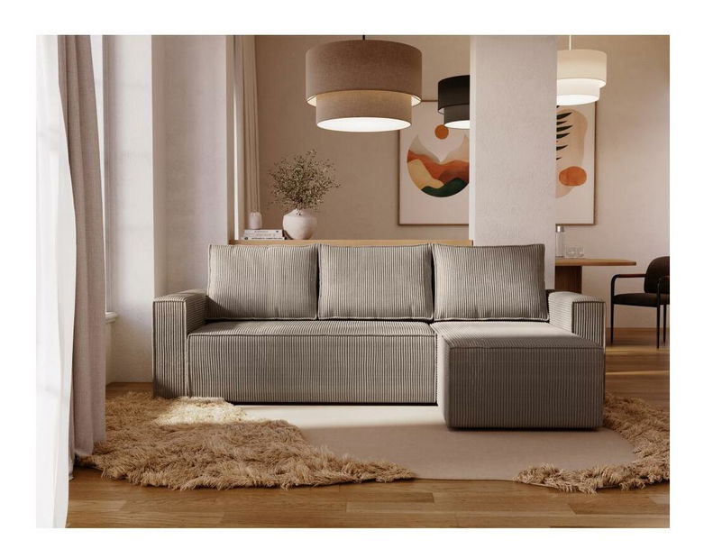 Rohová sedací souprava Apple (sivobéžová)