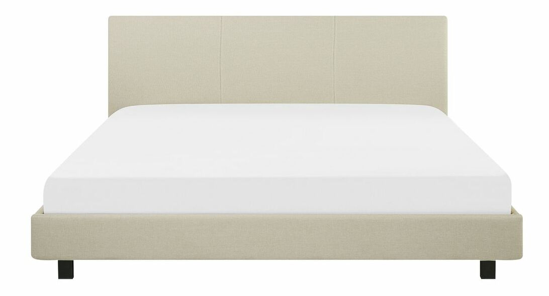 Manželská postel 180 cm ALVIA (s roštem) (béžová)