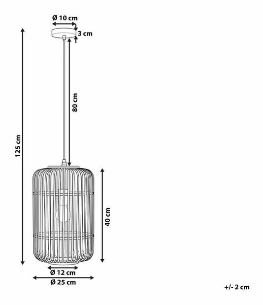 Závěsná lampa ASNA (světlé dřevo)