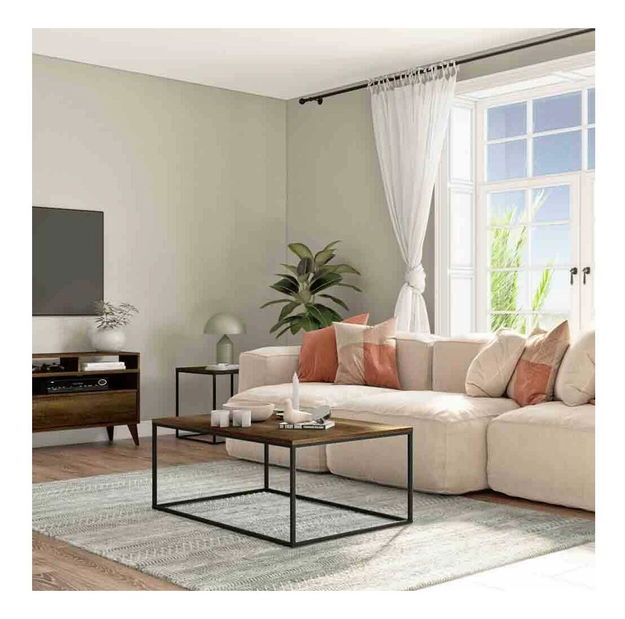 Konferenční stolek Shepolendo 3 (ořech světlý + černá)