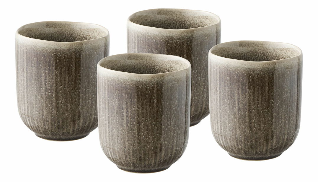 Set 4 ks hrníčků Vesmeria 1 (šedá)