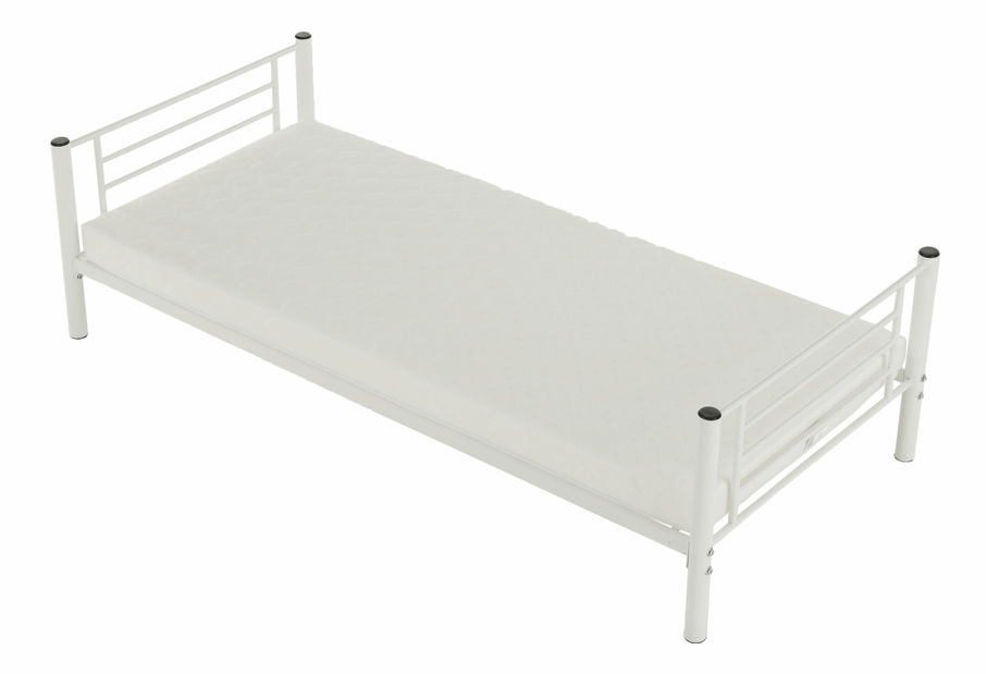 Dětská patrová posteľ 90 cm Kamila (bílá) (s roštem)