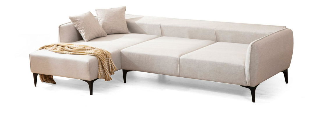 Rohová sedačka Belasemma (L) (bílá + černá)