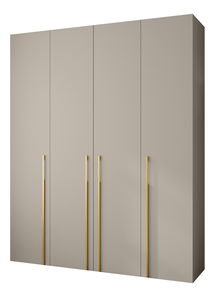 Šatní skříň 200 cm Carmela 40-3 (kašmír + zlatá)