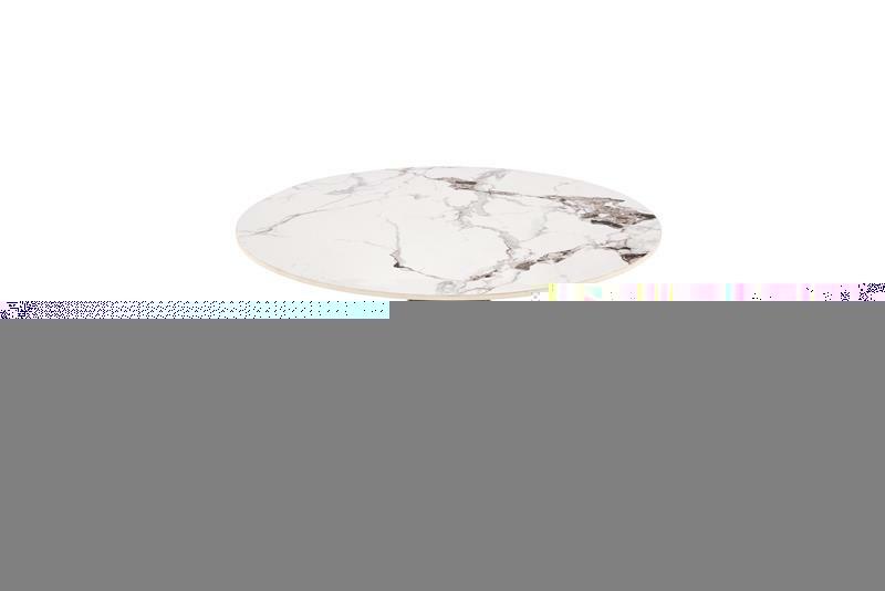 Konferenční stolek Gorro (bílý mramor + černá)