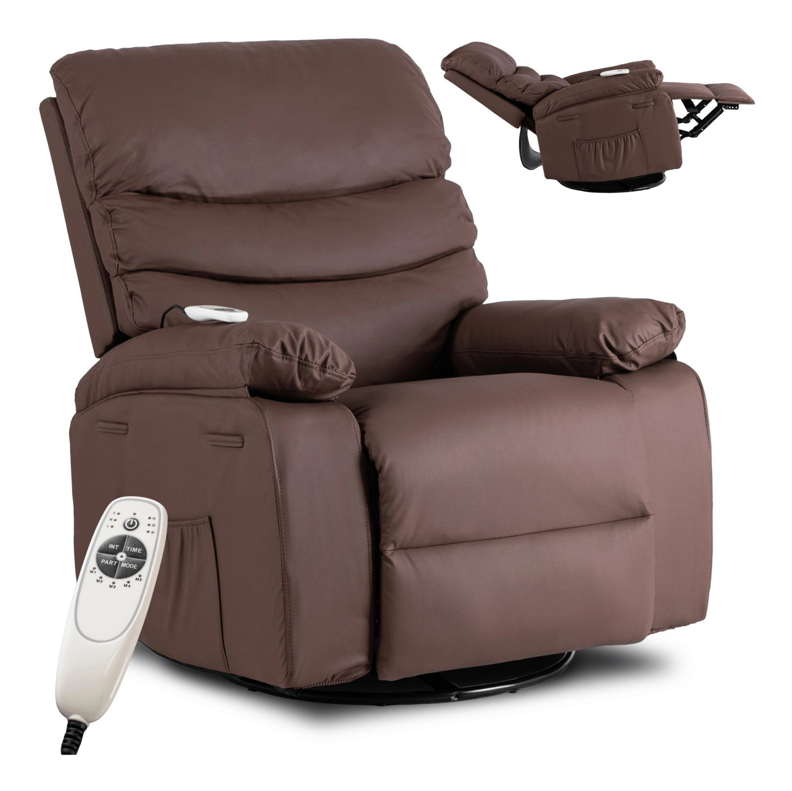  Masážní křeslo Bricke (hnědá)