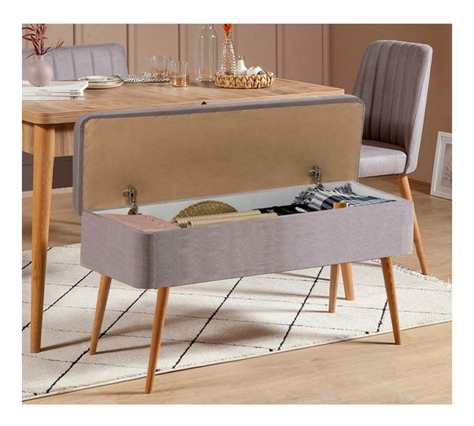 Jídelní set Vlasta 2 (borovice antlantic + šedá) (pro 6 osob)