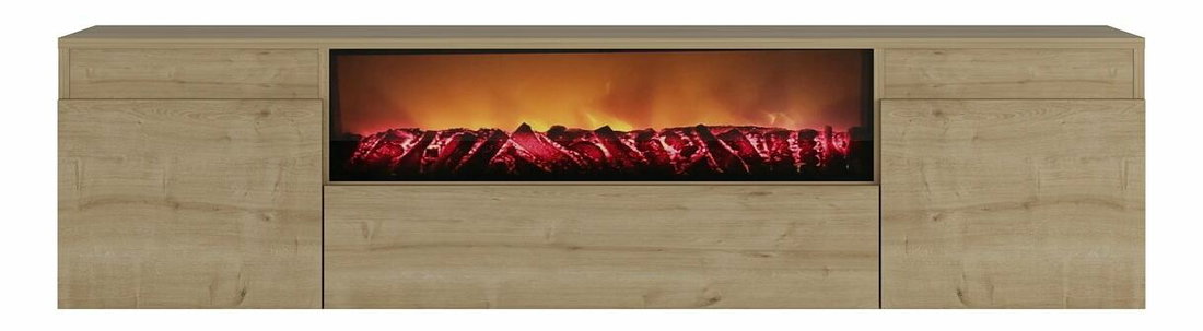 Obývací stěna s krbem Orino (vícebarevné)