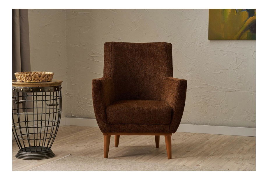 Křeslo Goncoletta (hnědá + ořech)