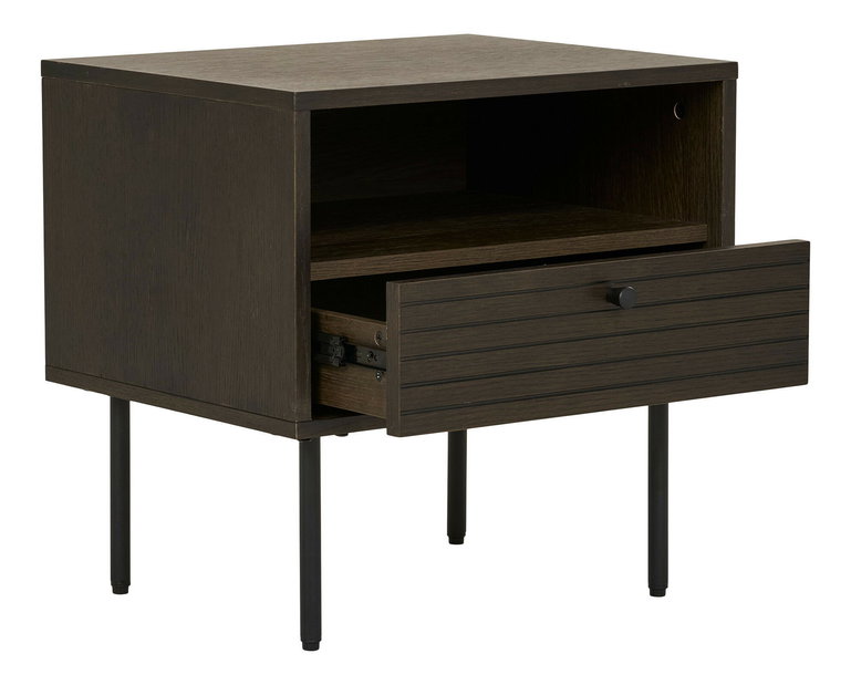 Noční stolek Ksitina 7 (tmavě hnědá)