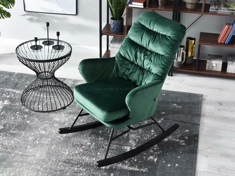 Křeslo Lusil (zelená + černá)