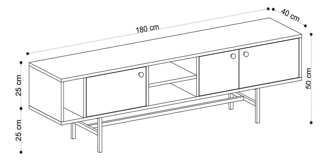 TV stolek/skříňka Perra (bílý)