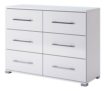 Komoda Babylon B16 (bílá + bílá vysoký lesk)