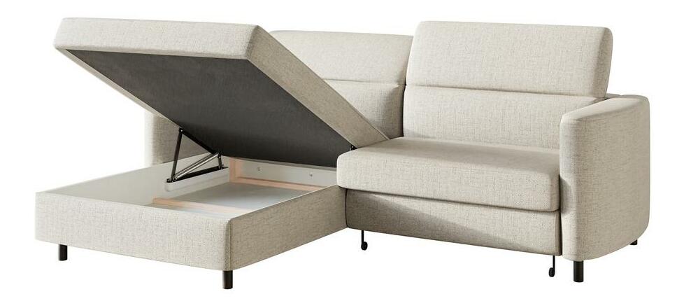 Rohová sedací souprava Buchu (L) (světlobéžová + černá)